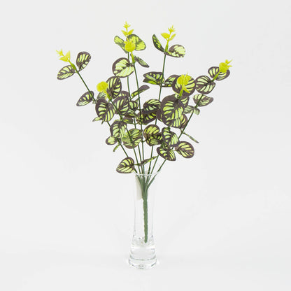 Vaalea/tumma/vihreä eukalyptus – tekokukkakimppu, 33 cm