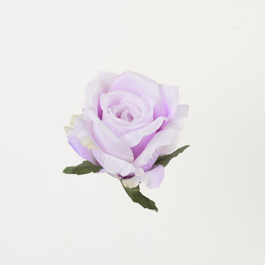 Vaalea violetti tekoruusun kukkapää, 9 cm
