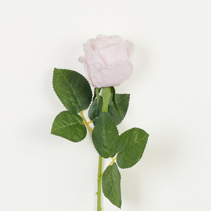 Vaaleanpunainen tekoruusun kukkavarsi, 45 cm
