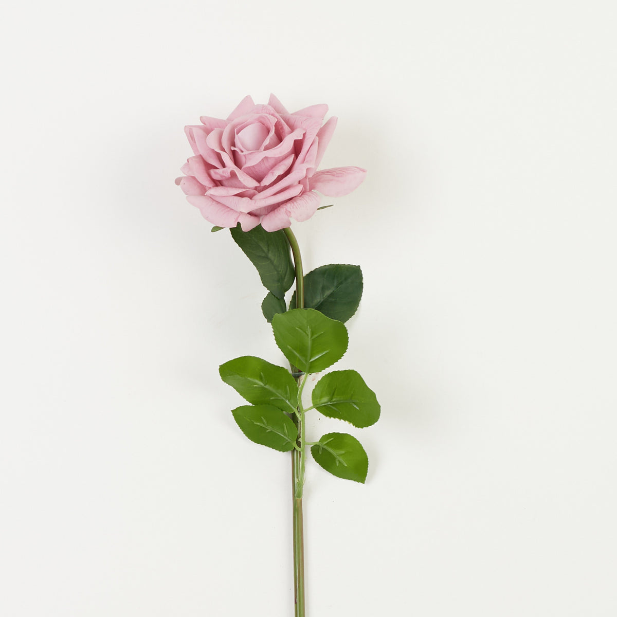 Vaaleanpunainen tekoruusun kukkavarsi, 61 cm