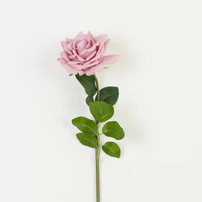 Vaaleanpunainen tekoruusun kukkavarsi, 61 cm