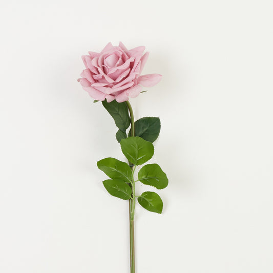 Vaaleanpunainen tekoruusun kukkavarsi, 61 cm