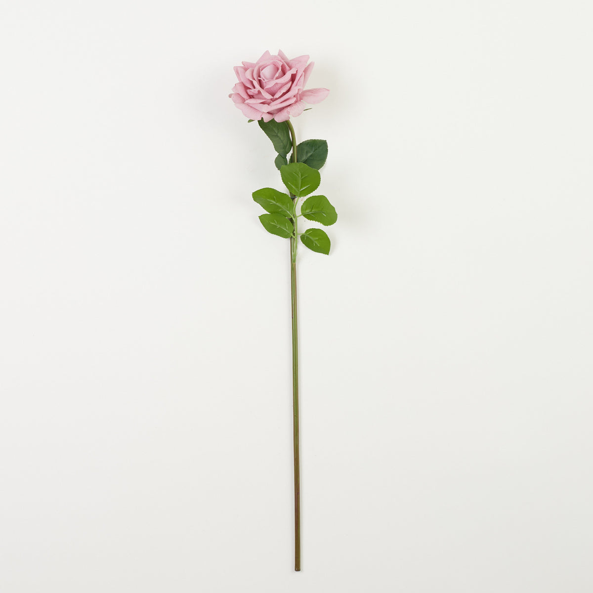 Vaaleanpunainen tekoruusun kukkavarsi, 61 cm