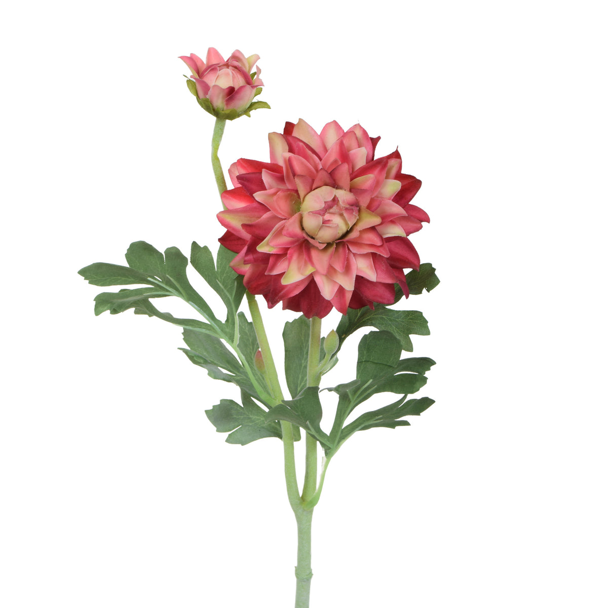 Vaaleanpunainen vaaleanpunainen tekodaalian kukkavarsi, kumipinta, 62 cm