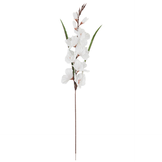 Valkoinen gladiolus – tekokukka, 80 cm