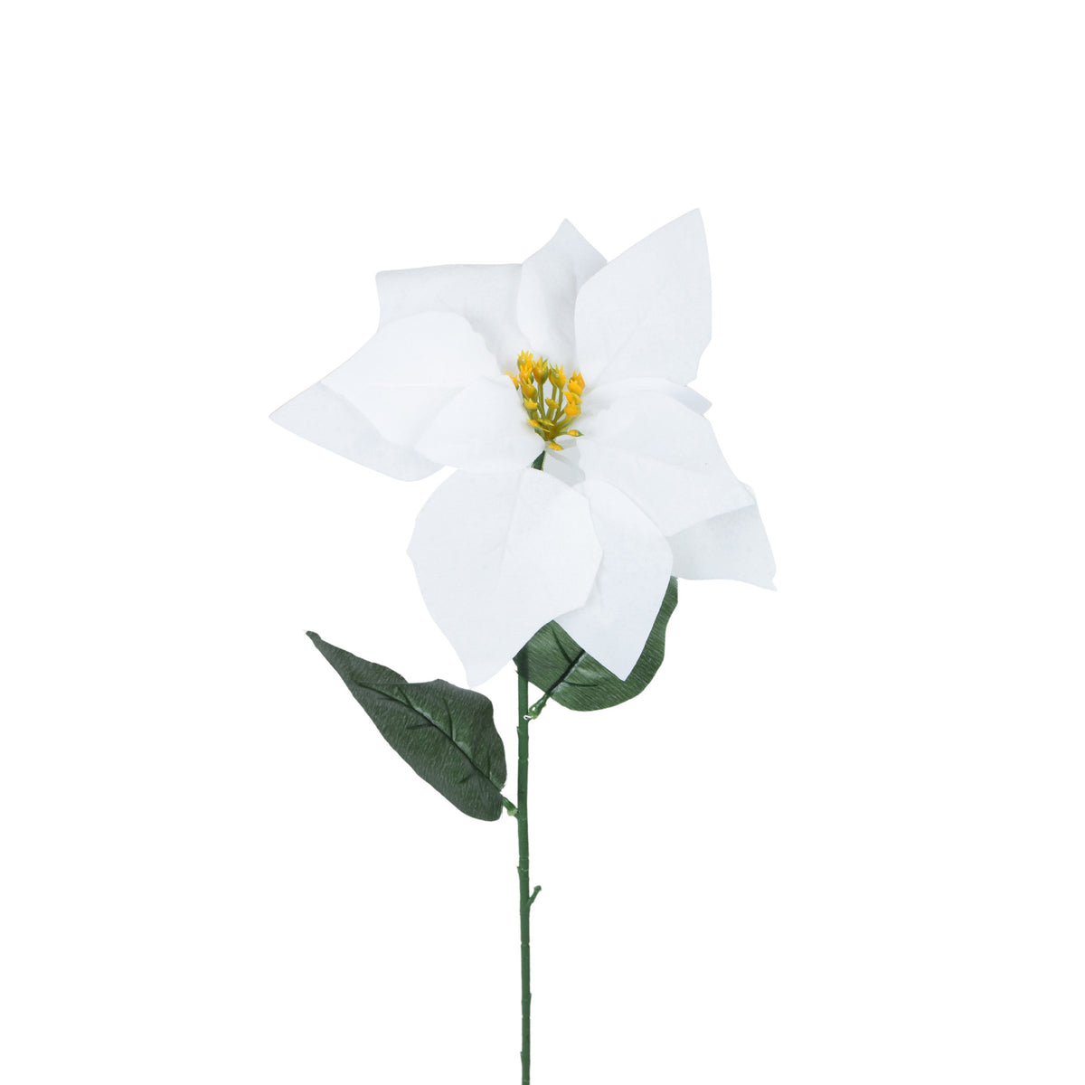 Valkoinen joulutähti – tekokukka, sametti, 67 cm
