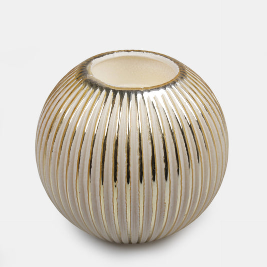 Valkoinen/kulta sisustuskoriste, 9 cm