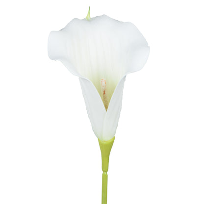 Valkoinen/vaalea/vihreä tekokallan kukkavarsi, vaahtomuovi, 66 cm