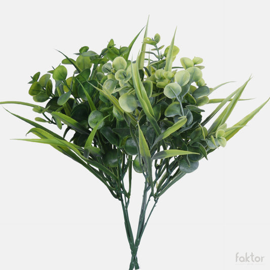 Värilajitelma eukalyptus – tekokukkakimppu, 32 cm