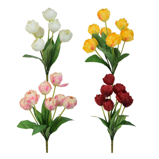 Värilajitelma tekotulppaanin kimppu, 46 cm