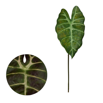 Vihreä alokasia – tekolehti, 60 cm