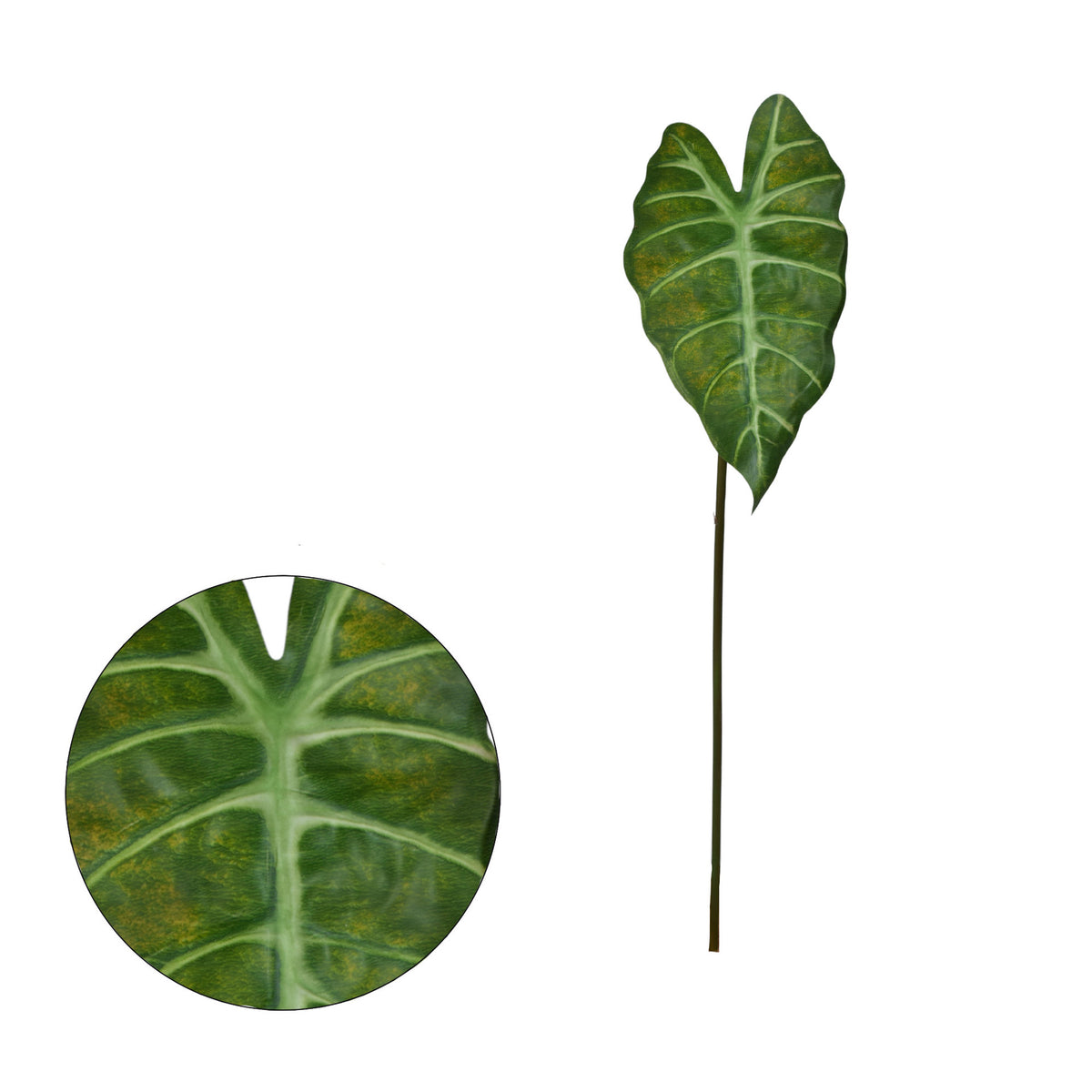 Vihreä alokasia – tekolehti, 60 cm