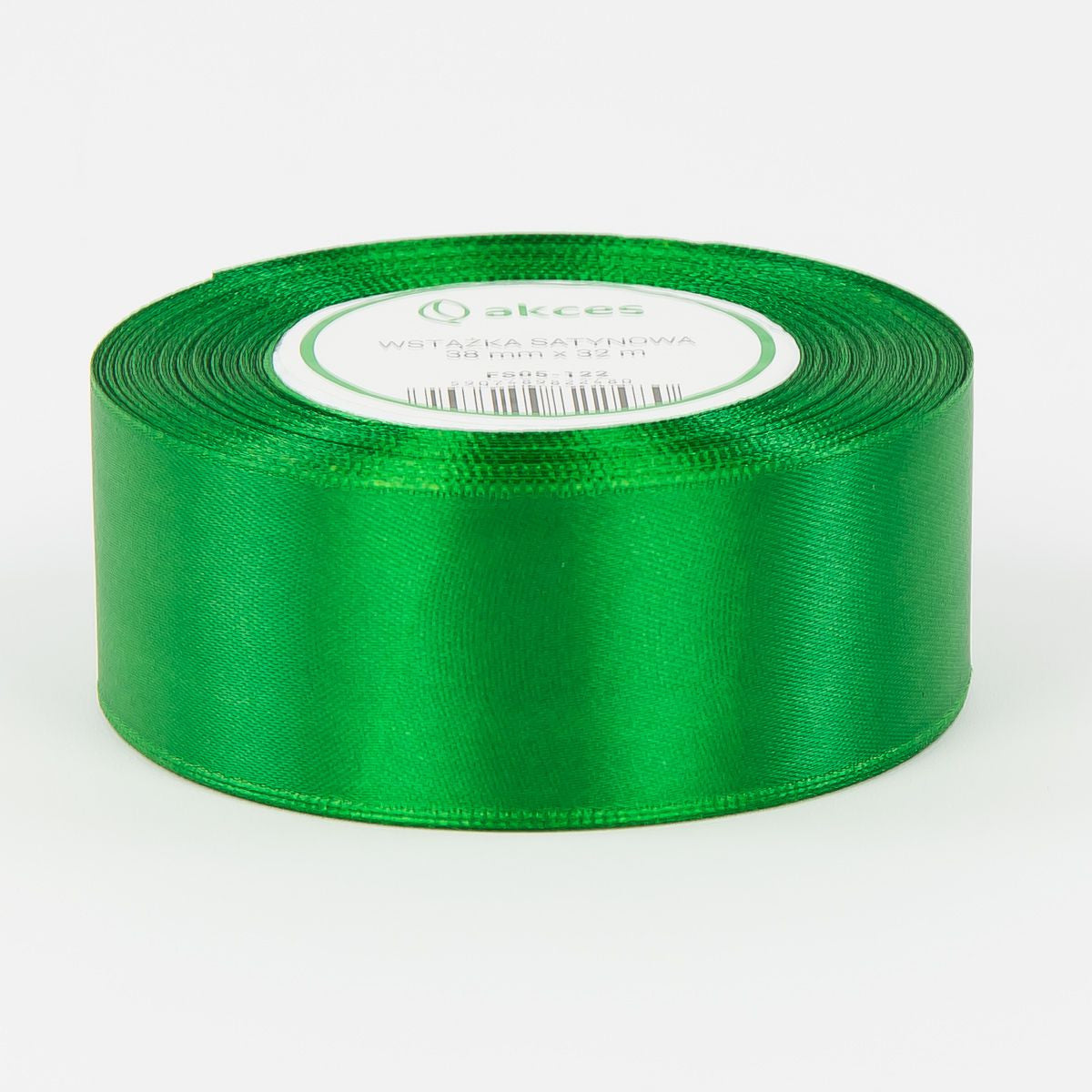 Vihreä koristenauha, satiini, 38 mm