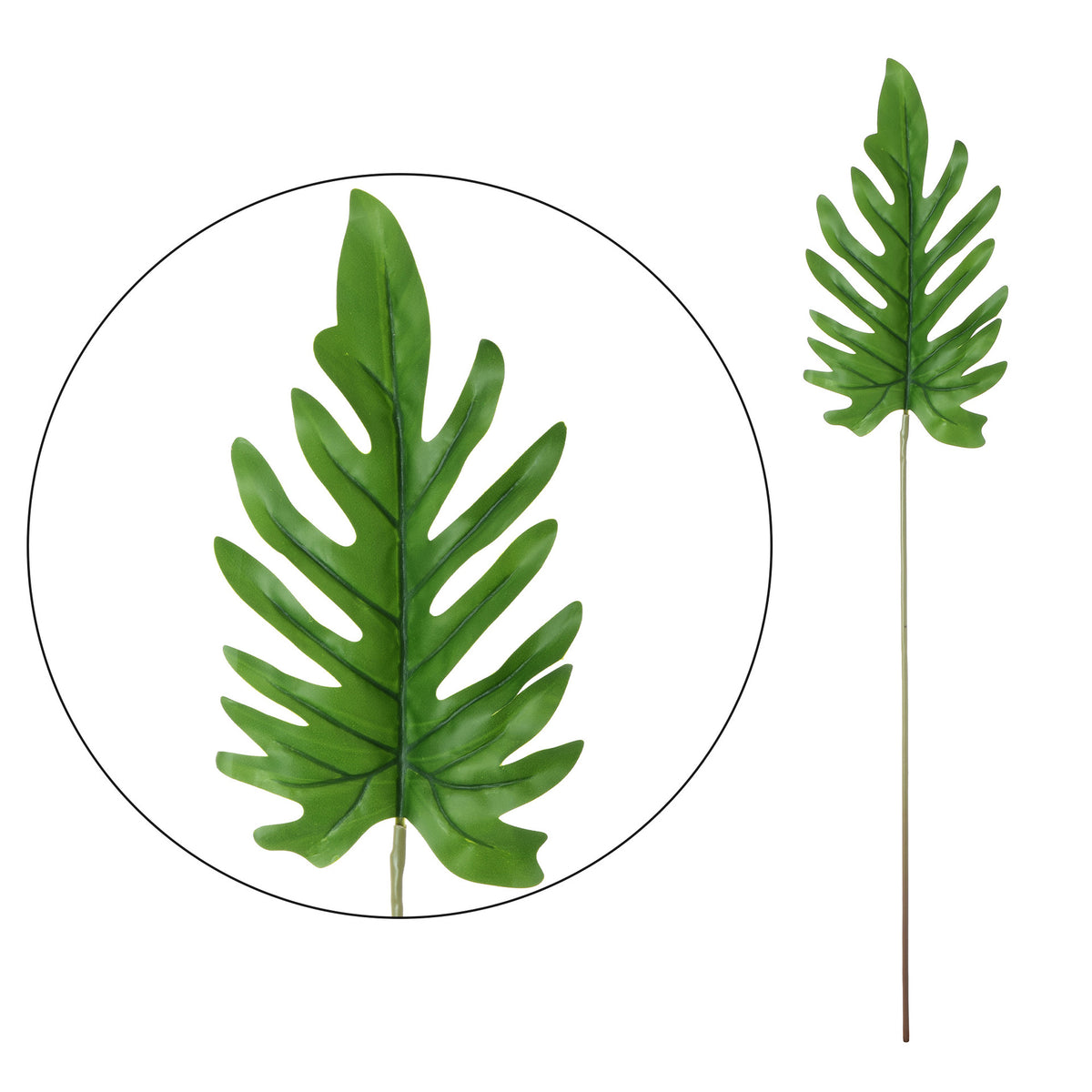 Vihreä peikonlehti – tekolehti, 62 cm