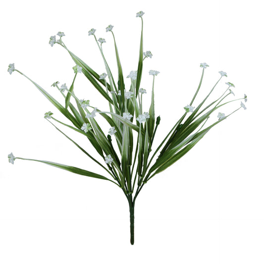 Vihreä/valkoinen koristeheinä – tekokukkakimppu, 35 cm
