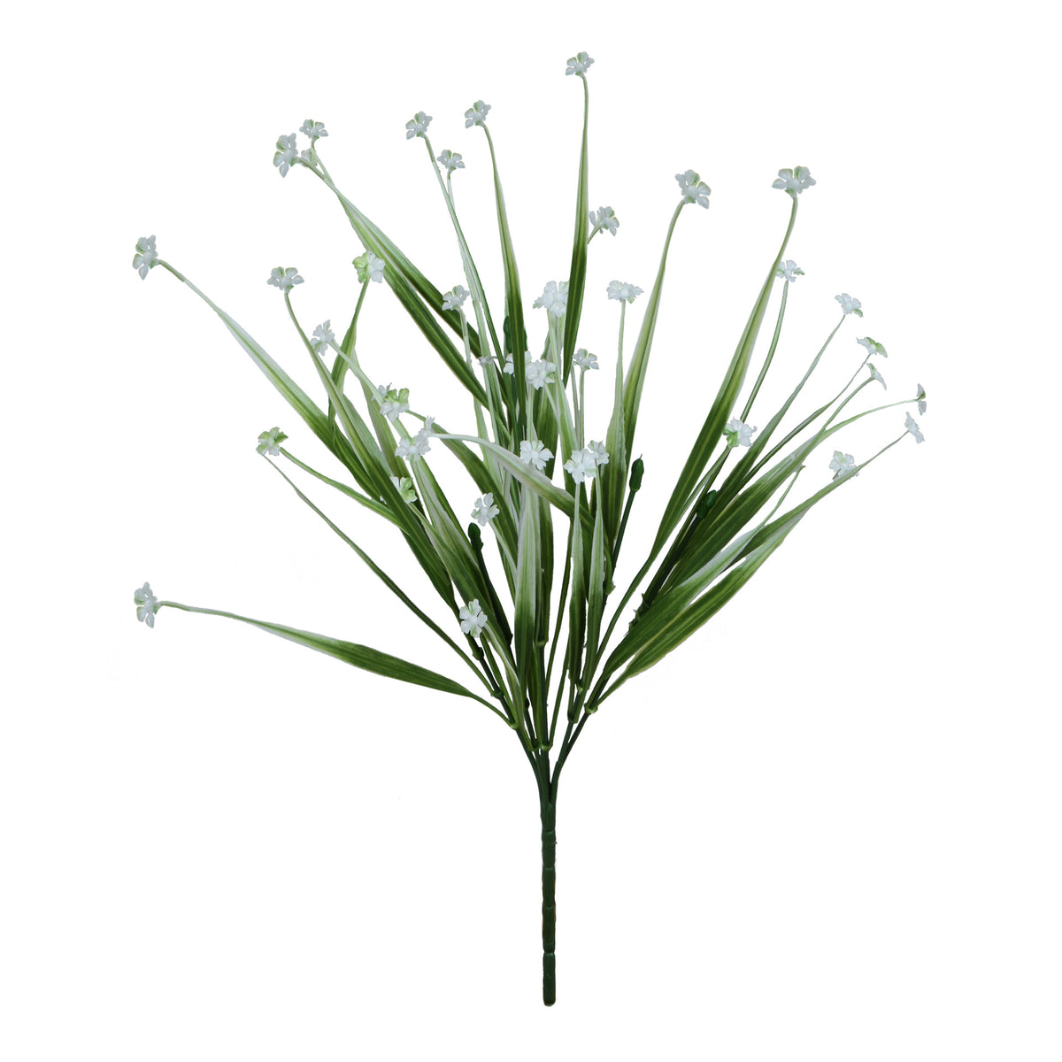 Vihreä/valkoinen koristeheinä – tekokukkakimppu, 35 cm