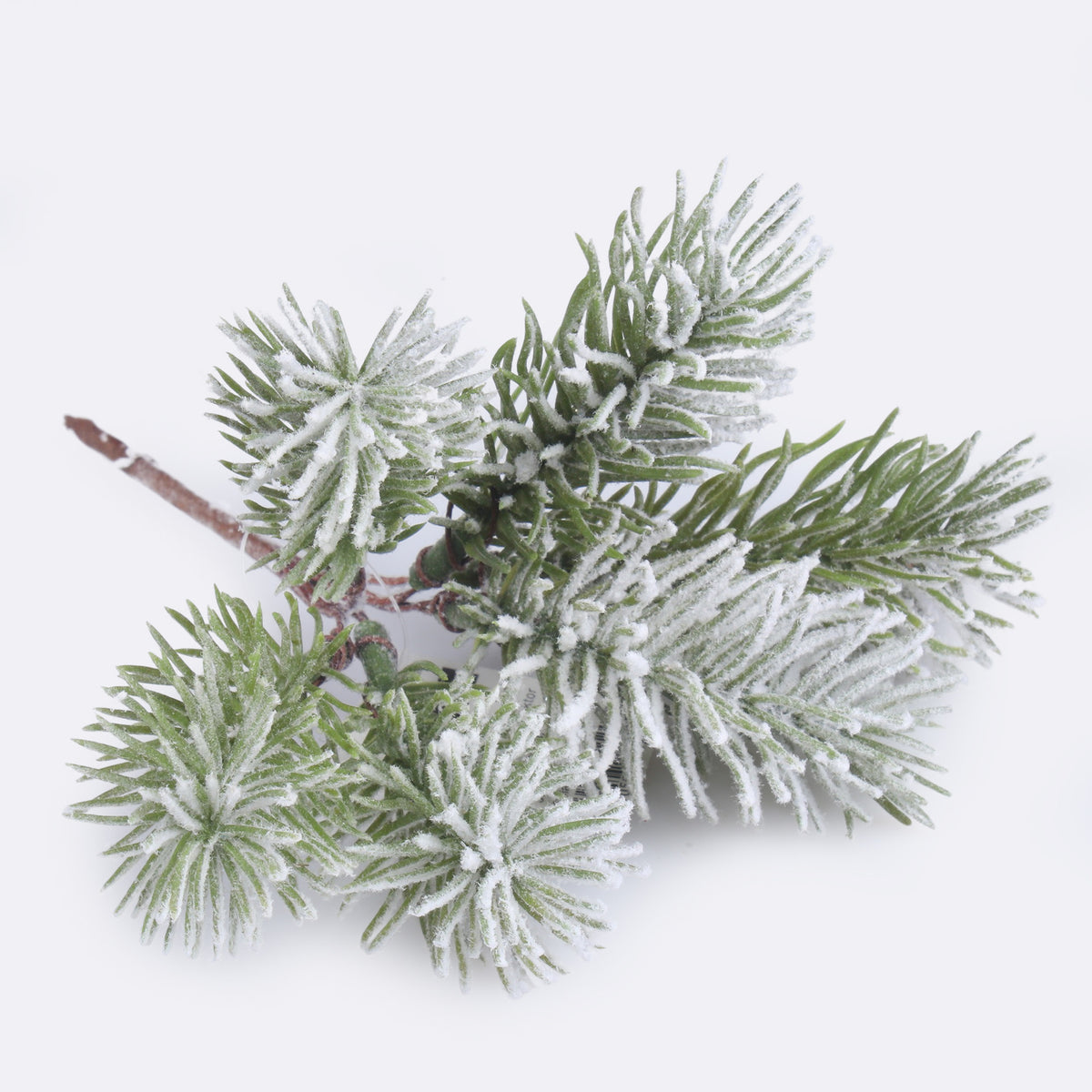 Vihreä/valkoinen pihta – koristeoksa, 16 cm