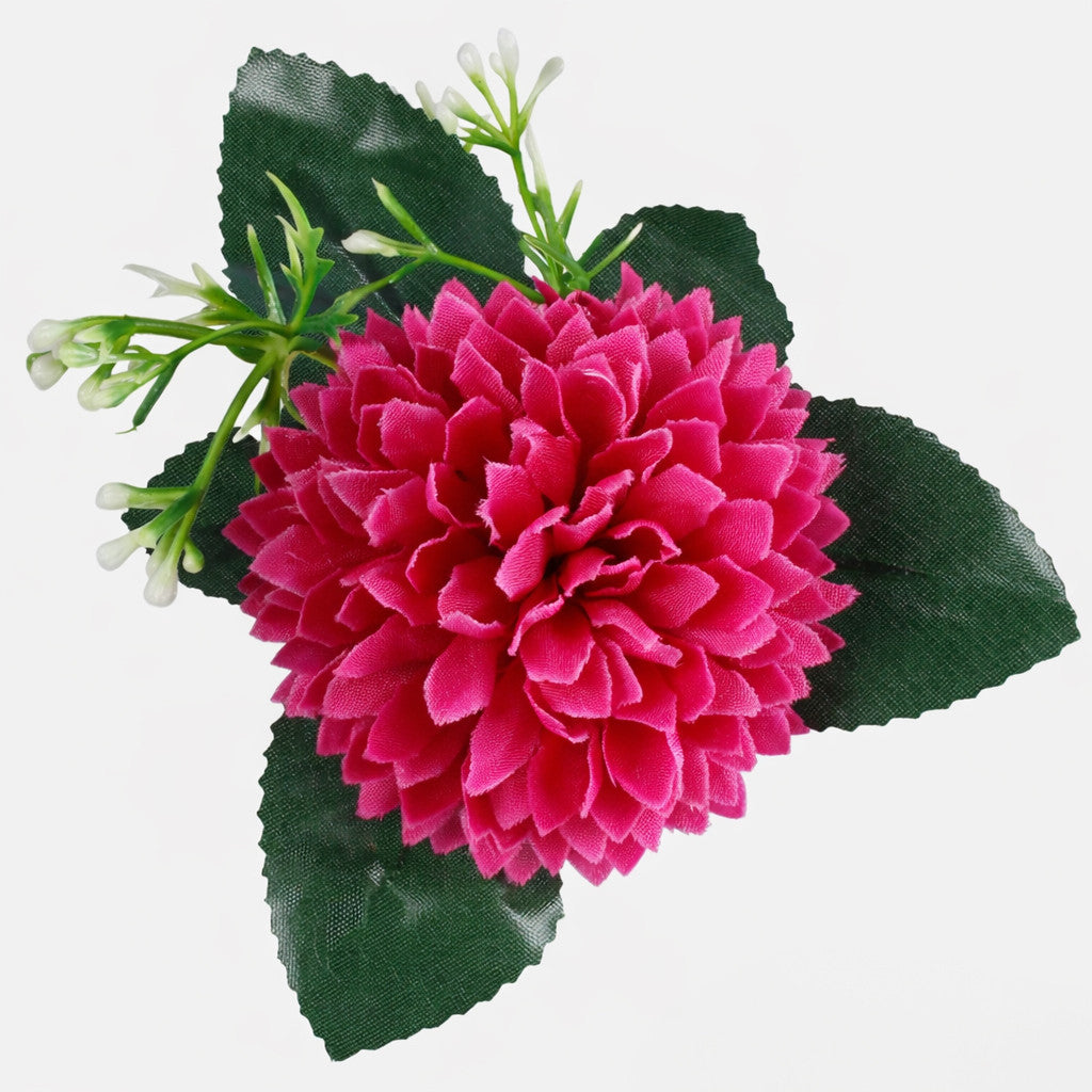 Viininpunainen tekokukkapää, satiini, 13 cm