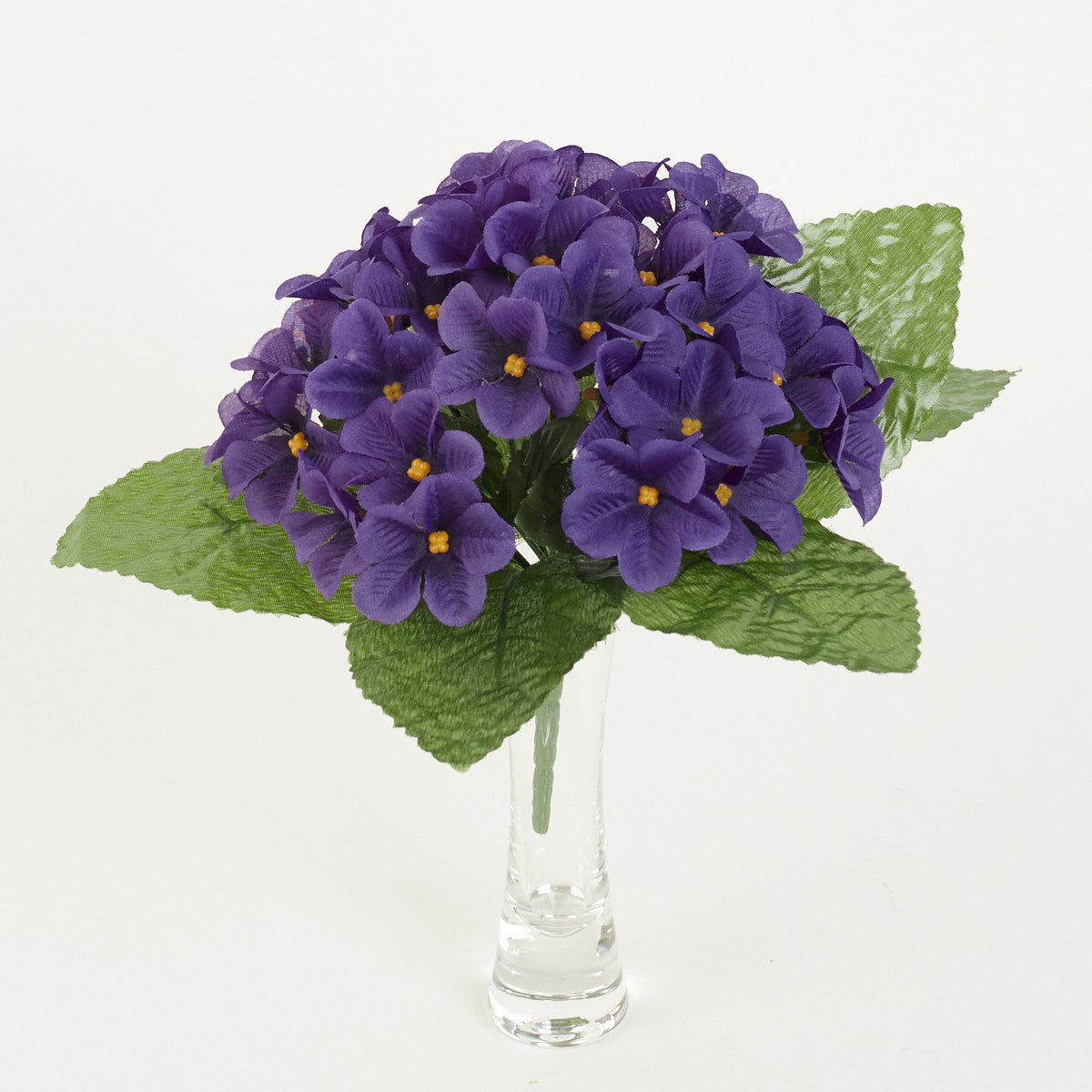 Violetti esikko – tekokukkakimppu, 22 cm