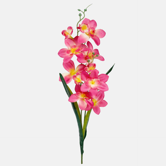 Violetti/kerma tekoorkidean kukkavarsi, satiini, 51 cm