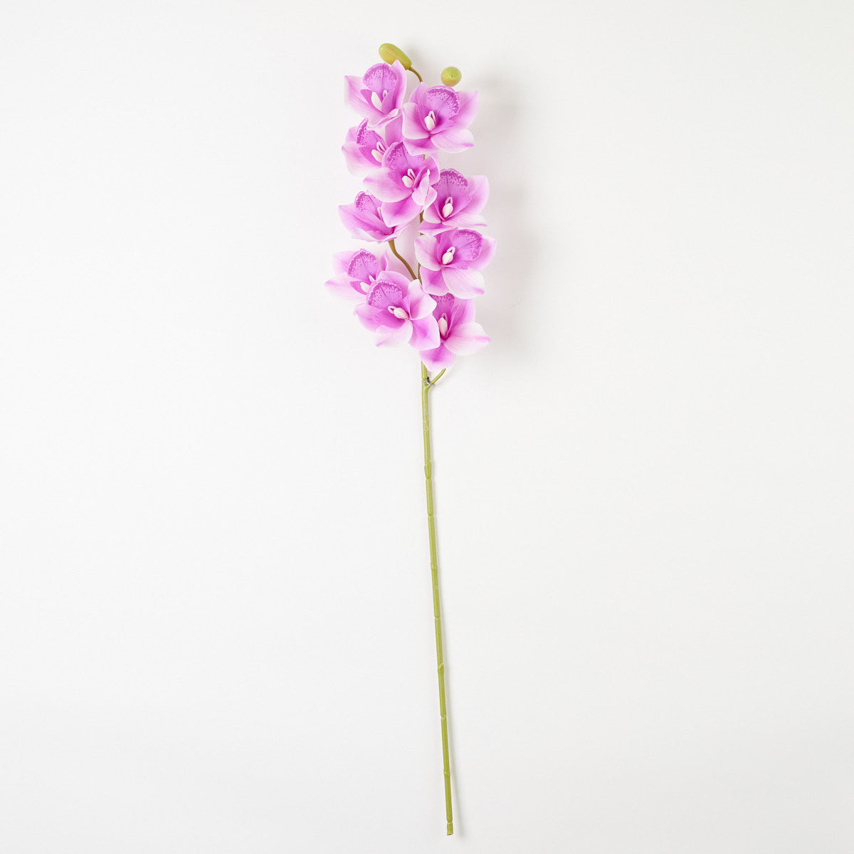 Violetti/valkoinen tekoorkidean kukkavarsi, silikoni