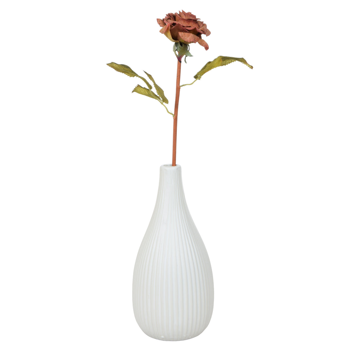 Violetti vihreä tekoruusun kukkavarsi, 45 cm