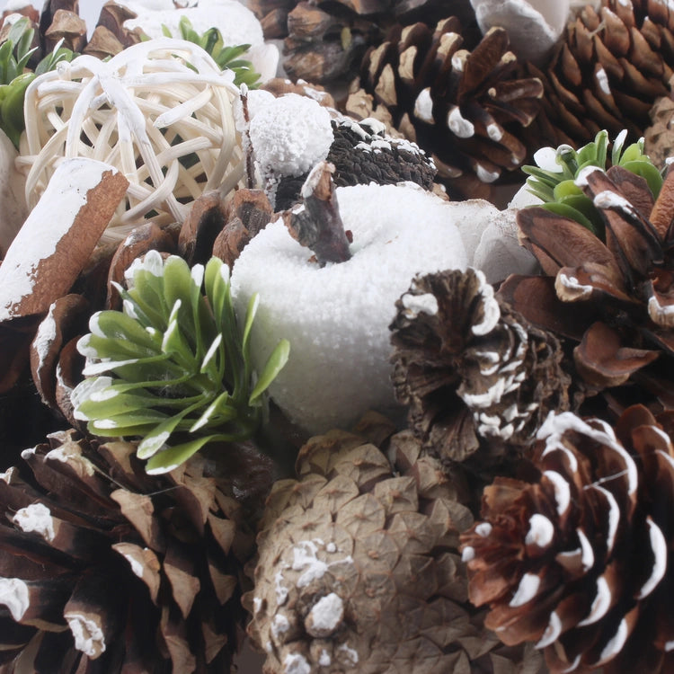 Joulukranssi kävyillä 30 cm - Tekokukat.fi