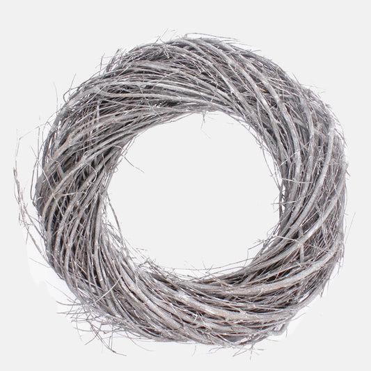 Maalaismainen linnunpesäkranssi 30 cm 
harmaa