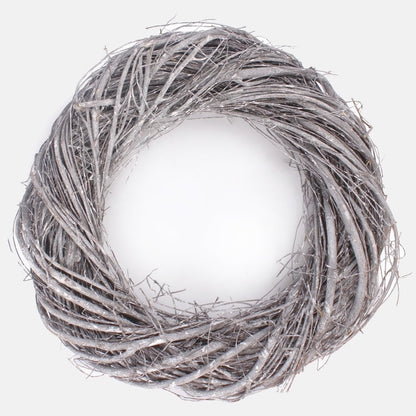 Maalaismainen linnunpesäkranssi 35 cm 
harmaa