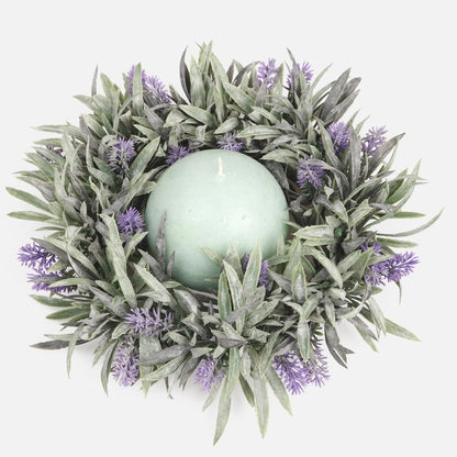 Laventeli kranssi frostygreen/lavender - Tekokukat.fi