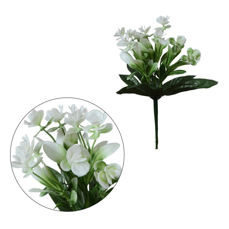 Anemone x 5 tekokukkakimppu valkoinen
